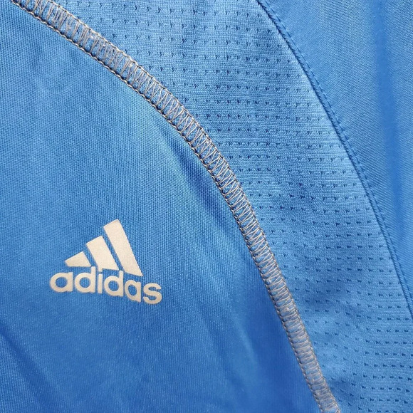 Adidas Clima365 Men's Blue Stripe Breathable Short Sleeve Athletic Top Size L‎ - Picture 2 of 7